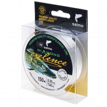 Леска монофильная SALMO DIAMOND EXELENCE FLUORO COATED Clear 150/030 Леска монофильная SALMO DIAMOND EXELENCE FLUORO COATED Clear 150/030